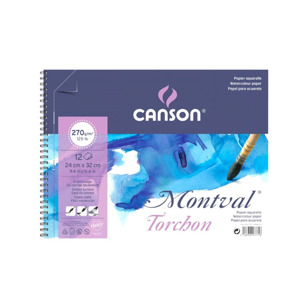 Canson - Montval - Torchon - Watercolour - Spiral Pad - 270 GSM