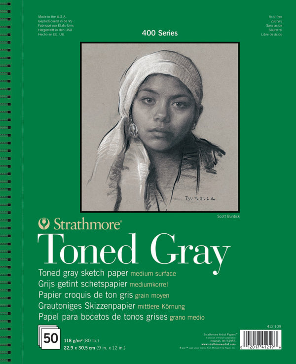 Strathmore - Toned Gray Sketch Pad - 400 Series - 118 GSM