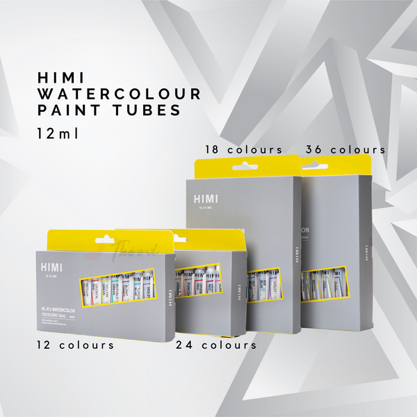 HIMI - Watercolour Paint - 12 ml Tubes Set