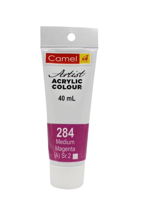 Camlin - Camel - Acrylic Tube - Medium Magenta - 40ML-S2 - 815284