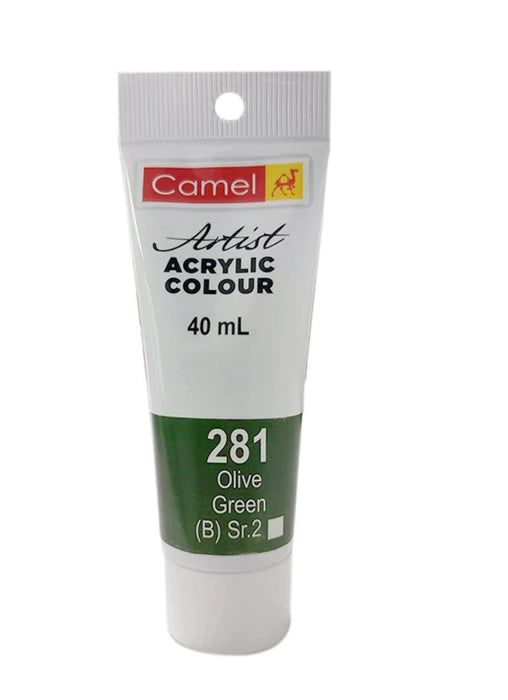 Camlin - Camel - Acrylic Tube - Olive Green - 40ML-S2 - 815281