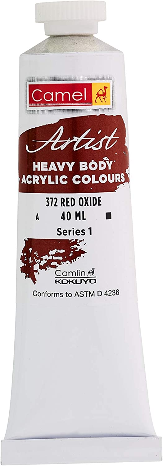 Camlin - Camel - Heavy Body Acrylic Tube - Red Oxide - 40ML-S1 - 2715372