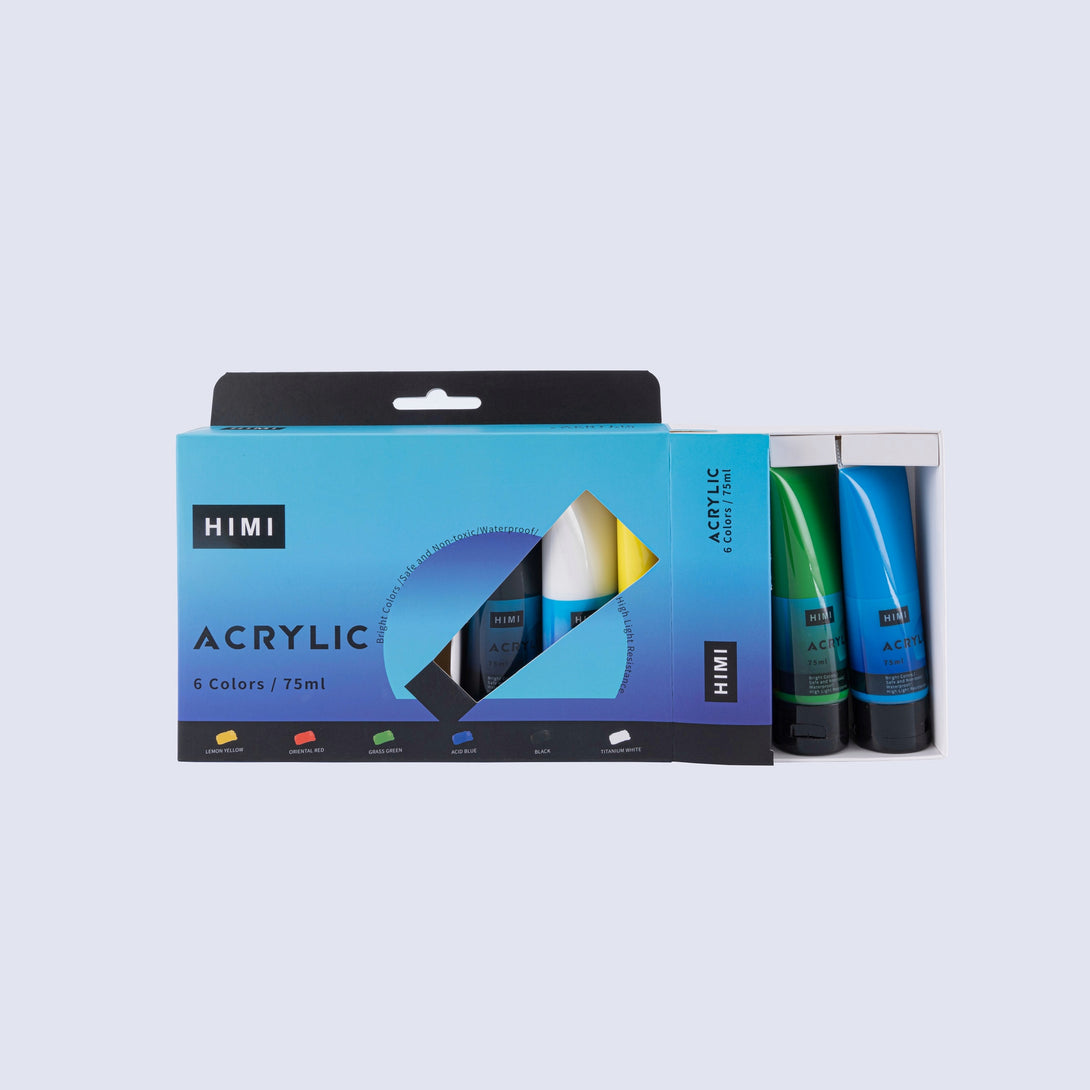 HIMI Acrylic Tube Paint Set - 75ml available in 6 colours