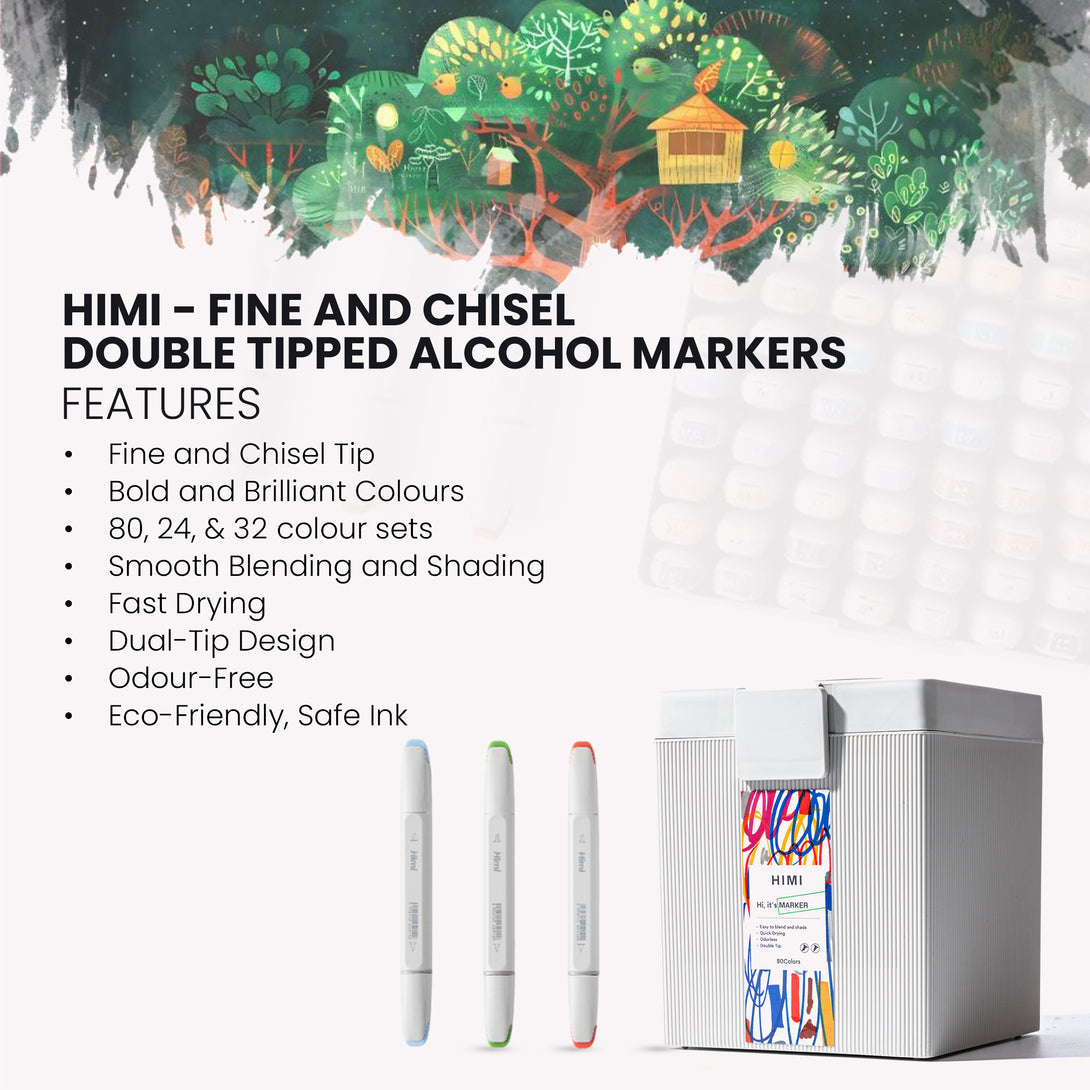 HIMI Dual tip Alcohol Markers for artists for colouring