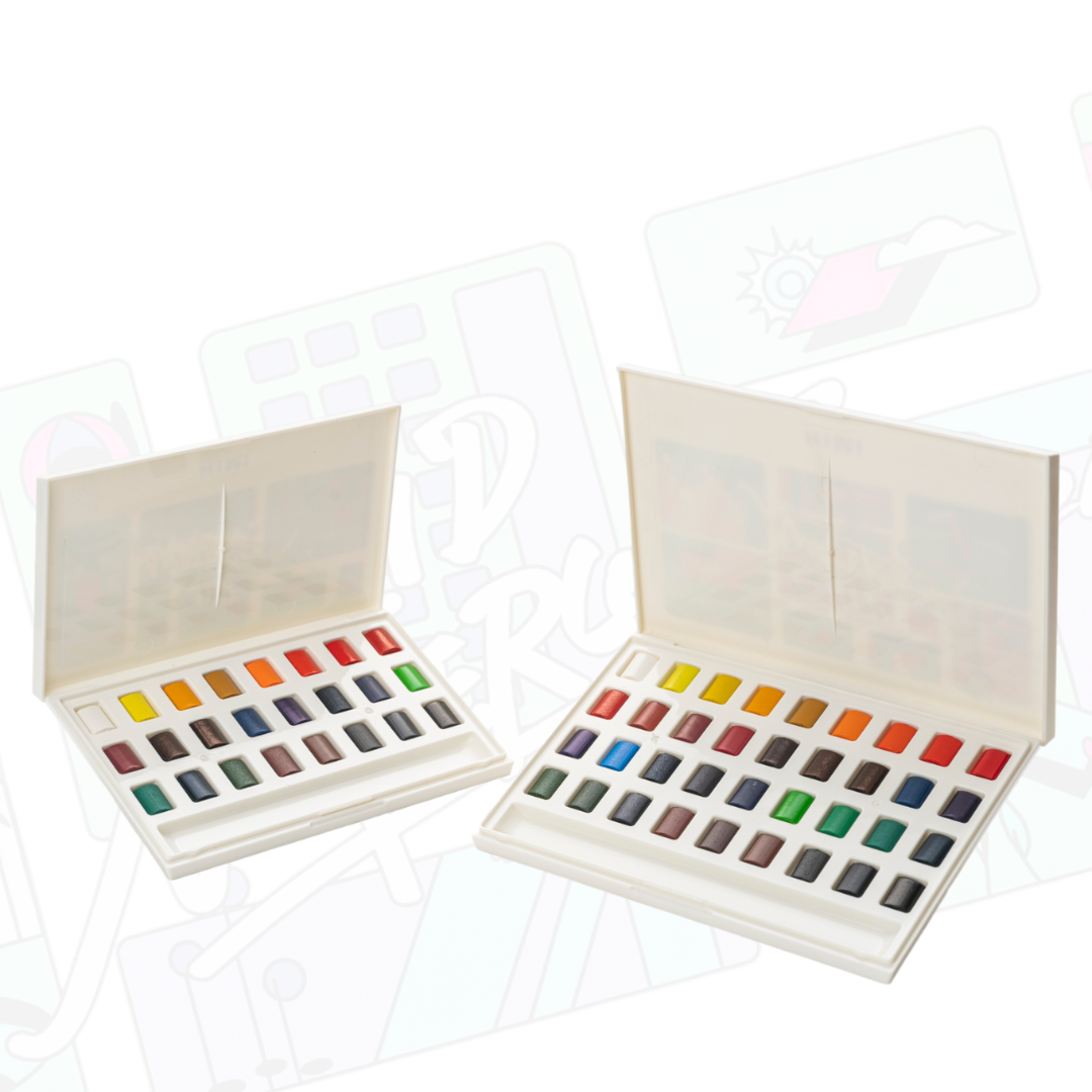 HIMI Compact Travel Watercolour Painting Set, portable and ideal for artists on the go in 24 and 36 colours