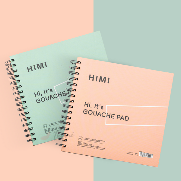 HIMI Spiral Gouache Pad - 8.5" x 8.5" - 160 GSM, ideal for gouache art