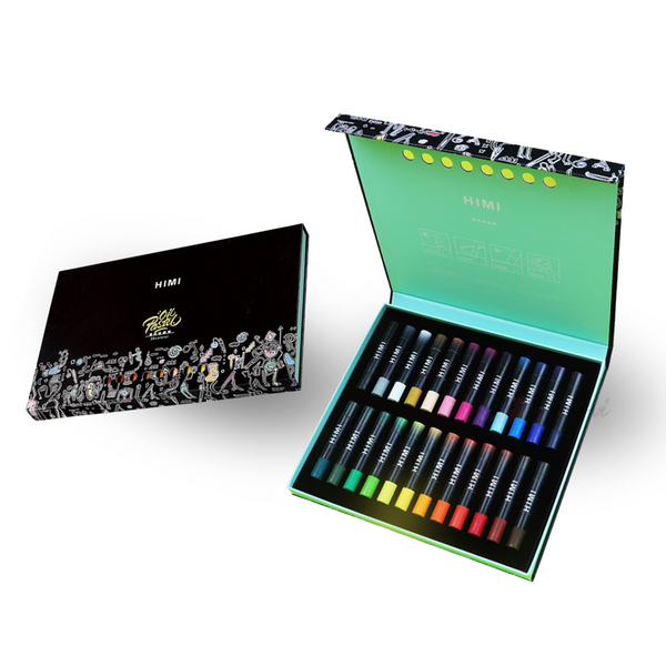 HIMI Oil Pastel Set for artists with 36 vibrant colors for smooth and rich painting