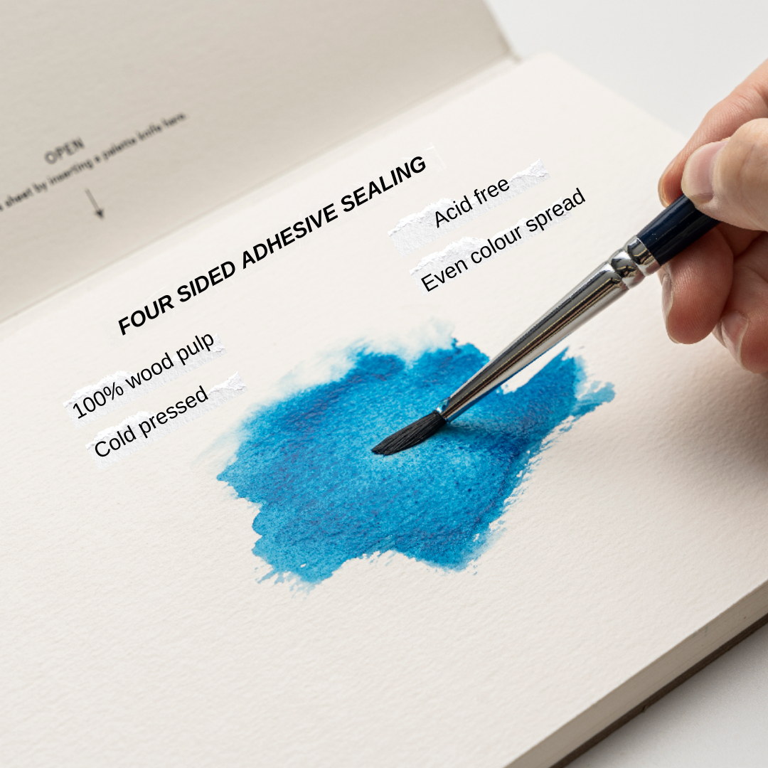 HIMI Watercolour Pad - 5.5 x 8.5 inches, 300 GSM, features