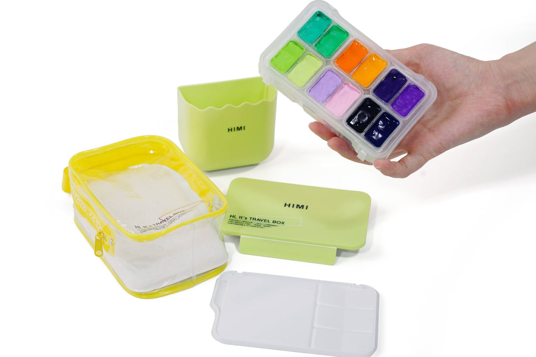 HIMI - Travel Box - Transparent Carrying Case with 6-Color Storage, Mi ...