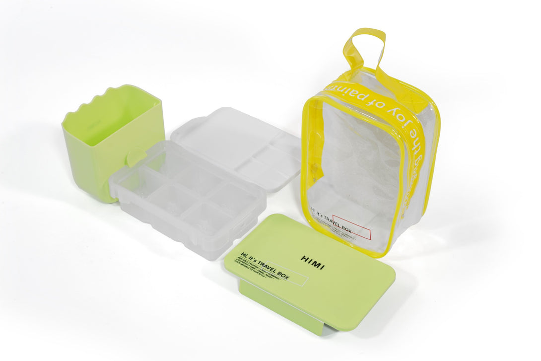 HIMI - Travel Box - Transparent Carrying Case with 6-Color Storage, Mi ...