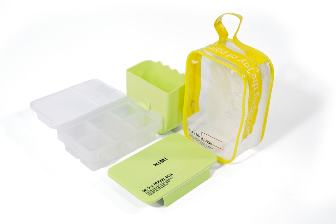 HIMI - Travel Box - Transparent Carrying Case with 6-Color Storage, Mi ...