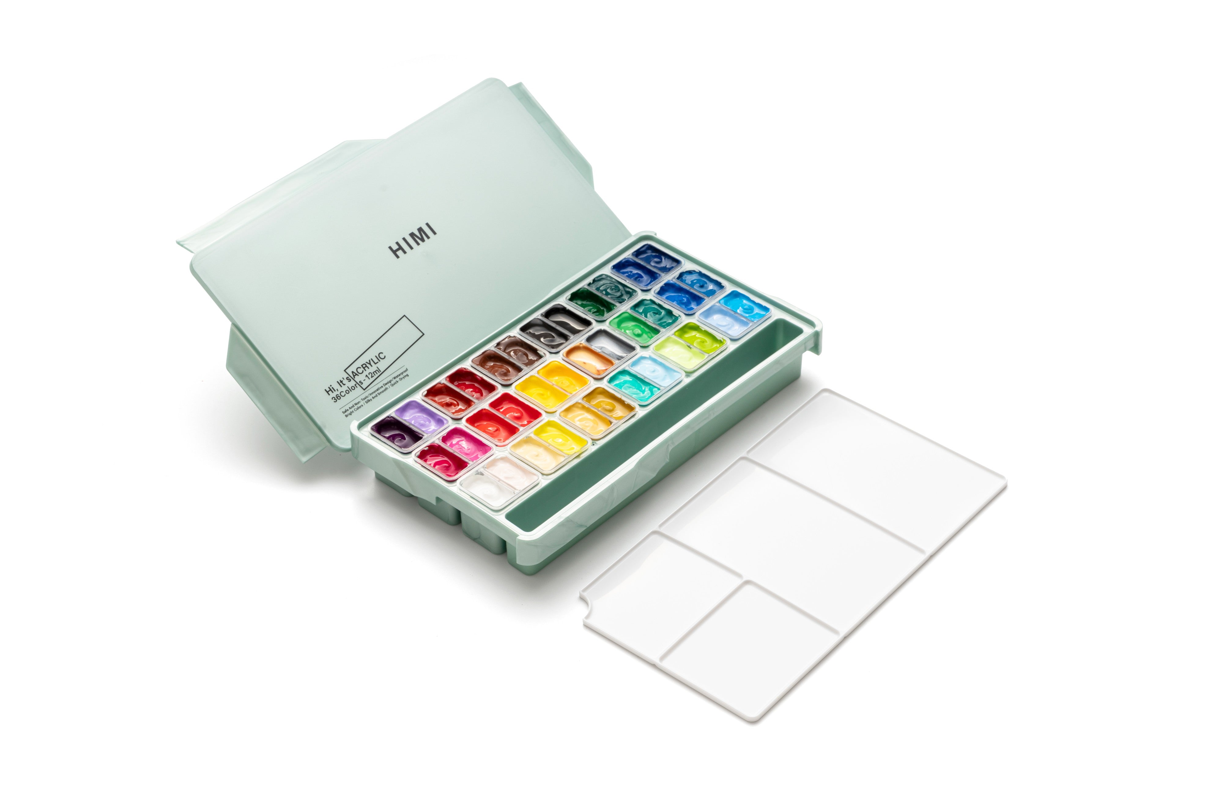 HIMI Acrylic Paint Twin Cup Set 12 G x 36 Colours with Acrylic