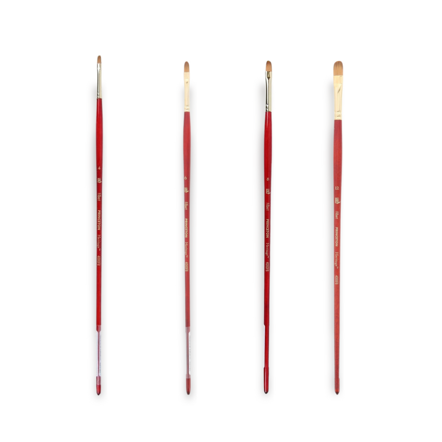 Princeton Brushes - Heritage Series - LH - Filbert Brush Size