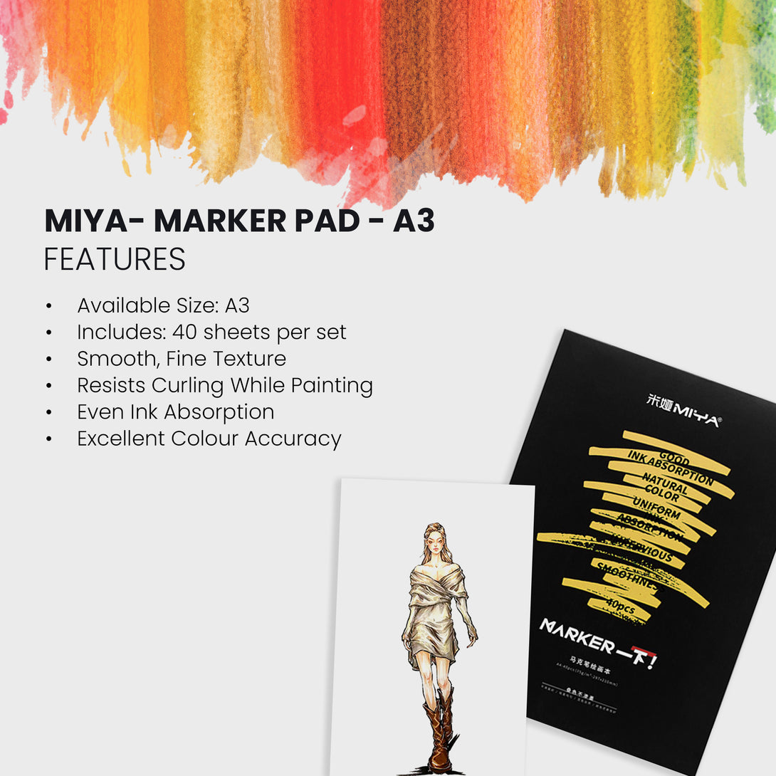 MIYA  Marker Pad drawing A3 size 75 GSM weight 