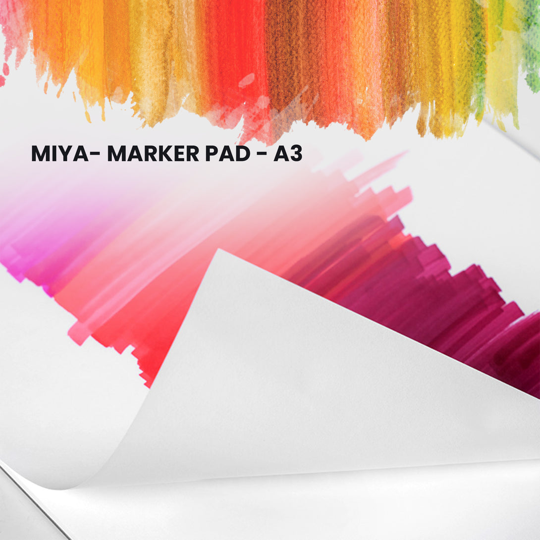 MIYA  Marker Pad A3 size 75 GSM weight showing the paper