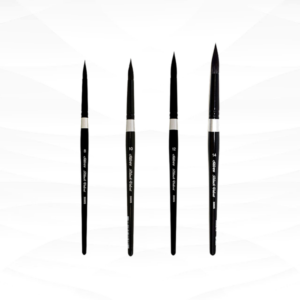 Silver Brush - Black Velvet Series 3000S - Round Brushes - Big Size