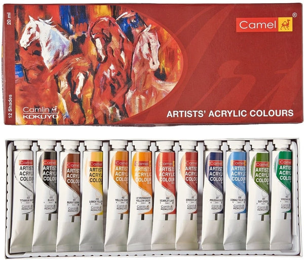 Camlin - Camel - Artist Acrylic Tubeset - 20 ml tubes