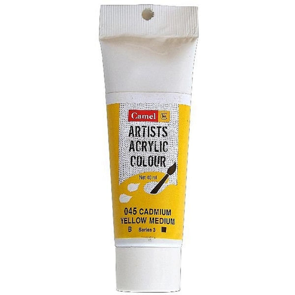 Camlin - Camel - Acrylic Tube - Cadmium Yellow Medium - 40ML-S3 - 815045