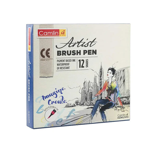 Camlin - Camel - Artist Brush Pen Set - 12 colours - 519273