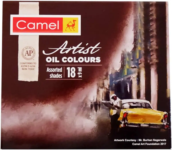 Camlin - Camel - Artist Oil Tubeset - 9 ml tubes x 18 colours - 118710