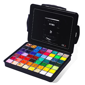 HIMI - Gouache Paint - 30ml jelly cups x 56 colours (42 std + 6 neon + 8 metallic colours) set