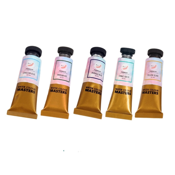 Thoovi - Premium Watercolour Tubes - Set of 5*15ml - 12 variants