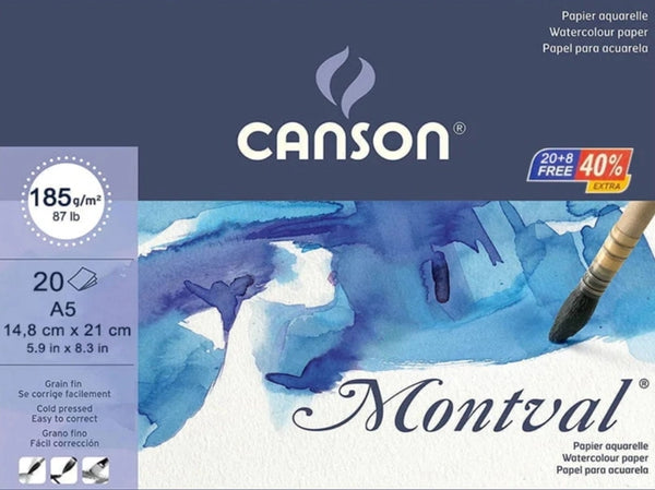Canson - Montval - Watercolour Paper packs - 185 GSM