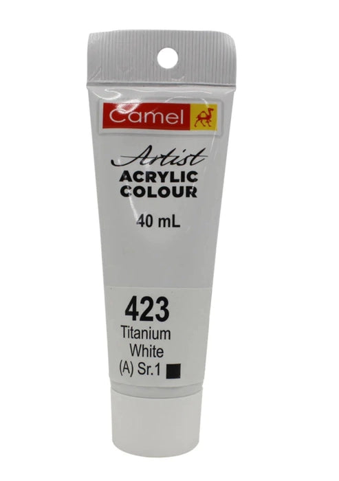 Camlin - Camel - Acrylic Tube - Titanium White - 40ML-S1 - 815423