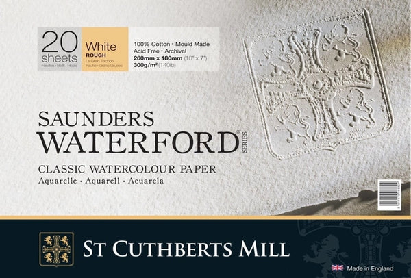 St Cuthberts Mill - Saunders Waterford - Watercolour - Rough Grain - Gummed Blocks - 300 GSM
