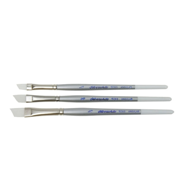 Silver Brush - Silverwhite - WHITE TAKLON - 1506S - Angle Brush