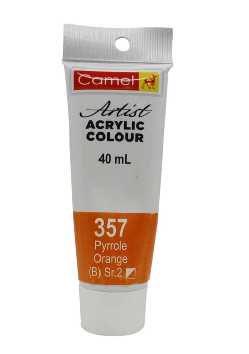Camlin - Camel - Acrylic Tube - Pyrrole Orange - 40ML-S2 - 815357