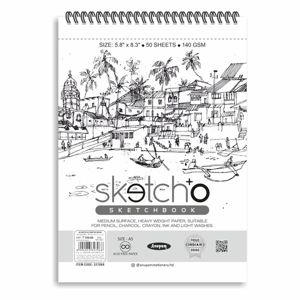 Anupam - SketchO Drawing Book Softcover 50 sheets - 140 GSM - Mixed Media